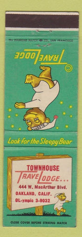 Matchbook Cover - Travel Lodge Sleepy Bear Oakland CA Townhouse