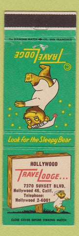 Matchbook Cover - Travel Lodge Sleepy Bear Hollywood CA #2