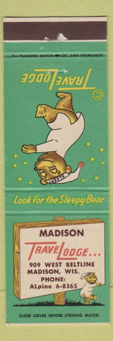 Matchbook Cover - Travel Lodge Sleepy Bear Madison WI #1