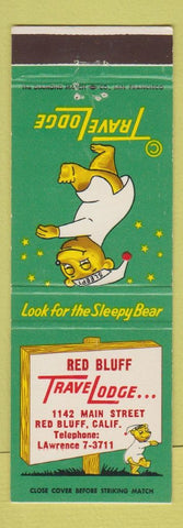 Matchbook Cover - Travel Lodge Sleepy Bear Red Bluff CA