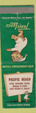 Matchbook Cover - Travel Lodge Sleepy Bear San Diego CA Pacific Beach #1