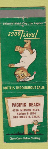 Matchbook Cover - Travel Lodge Sleepy Bear San Diego CA Pacific Beach #1
