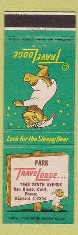 Matchbook Cover - Travel Lodge Sleepy Bear San Diego CA Park #2