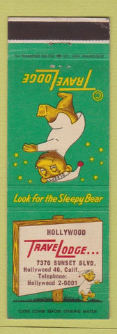 Matchbook Cover - Travel Lodge Sleepy Bear Hollywood CA #1