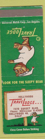 Matchbook Cover - Travel Lodge Sleepy Bear Hollywood CA #2