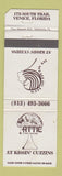 Matchbook Cover - Attic Restaurant Kissin Cuzzins girlie Venice FL WEAR