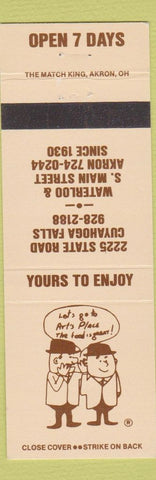 Matchbook Cover - Art's Place Akron OH Cuyahoga Falls