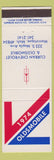 Matchbook Cover - 1974 Oldsmobile Curran Chevrolet Manistique MI