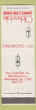 Matchbook Cover - 1971 Oldsmobile Knox Cad Gettysburg PA
