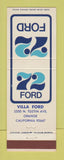 Matchbook Cover - 1972 Ford Orange CA Villa