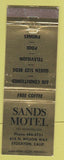 Matchbook Cover - Sands Motel Stockton CA