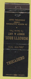Matchbook Cover - Trocadero Morotti Bros Stockton CA