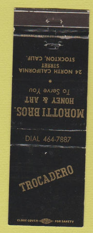 Matchbook Cover - Trocadero Morotti Bros Stockton CA