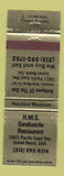 Matchbook Cover - HMS Sandcastle Restaurant Sunset Beach CA WEAR Nautical Museum