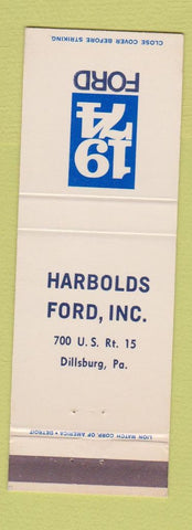 Matchbook Cover - 1974 Ford Harbolds Dillsburg PA