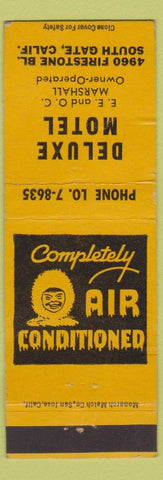 Matchbook Cover - Deluxe Motel South Gate CA Eskimo