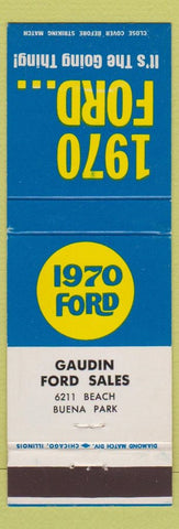 Matchbook Cover - 1970 Ford Gaudin Buena Park CA