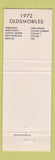 Matchbook Cover - 1972 Oldsmobile Knox Cadillac Gettysburg PA