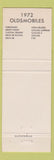 Matchbook Cover - 1972 Oldsmobile Bert Jacobs Cadillac Ephrata PA