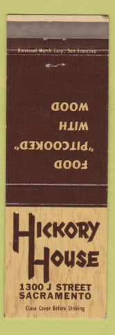 Matchbook Cover - Hickory House Sacramento CA