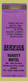 Matchbook Cover - Varsity Motel Redwood City CA WEAR