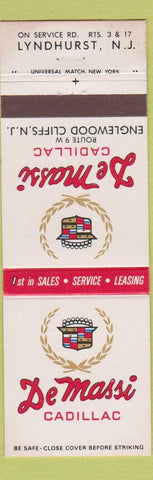 Matchbook Cover - De Massi Cadillac Englewood Cliffs NJ Lyndhurst