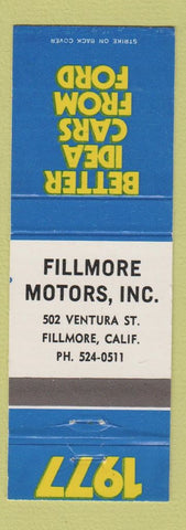 Matchbook Cover - 1977 Ford Fillmore Motors CA