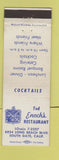 Matchbook Cover - Ted Enoch's Restaurant South Gate CA