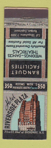 Matchbook Cover - Hotel Riverside Plaza New York City deco