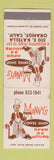 Matchbook Cover - Manny's Coffee Shop Orange CA