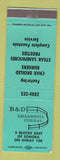 Matchbook Cover - B&D Charbroil Corral Sonora CA  teal