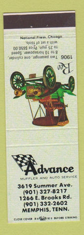 Matchbook Cover - Advance Muffler Auto Service Memphis TN