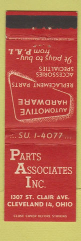 Matchbook Cover - Parts Associates Cleveland OH Auto Parts