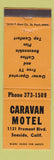 Matchbook Cover - Caravan Motel Seaside CA orange