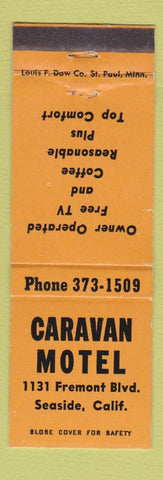 Matchbook Cover - Caravan Motel Seaside CA orange