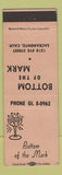 Matchbook Cover - Bottom of the Mark Sacramento CA  peach