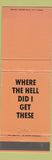 Matchbook Cover - Sullivan Creek Inn Sonora CA