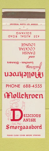 Matchbook Cover - Mollekroen Danish Smorgasbord Solvang CA
