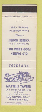 Matchbook Cover - Mattei's Tavern Los Olivos CA