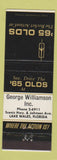 Matchbook Cover - 1965 Oldsmobile George Williamson Lake Wales FL