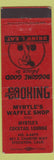 Matchbook Cover - Myrtle's Waffle Shop Stockton CA