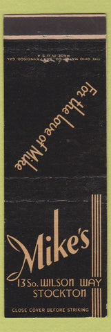 Matchbook Cover - Mike's Stockton CA