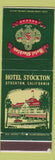 Matchbook Cover - Hotel Stockton CA