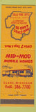 Matchbook Cover - Mid Mod Mobile Homes Clare MI