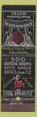 Matchbook Cover - Ambassador Hotel Washington DC Hi Hat