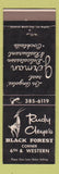 Matchbook Cover - Rudy Cleye's Black Forest Los Angeles CA German