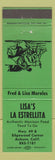 Matchbook Cover - Lisa's La Estrellita Auburn CA Mexican Food