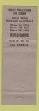 Matchbook Cover - Kiru Restaurant Los Angeles CA WEAR