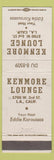 Matchbook Cover - Kenmore Lounge Los Angeles CA