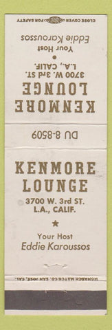 Matchbook Cover - Kenmore Lounge Los Angeles CA